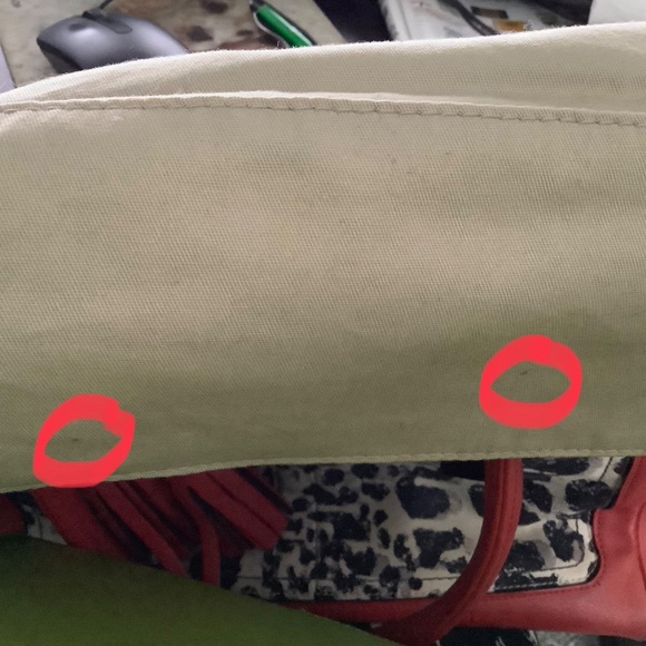 Coach Legacy Haley Red Leather and Leopard Print Cloth Trim Satchel With Tassel - Picture 12 of 12